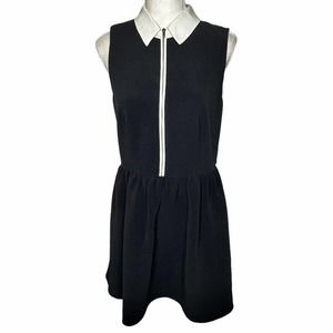 Black Sleeveless Collared Fit & Flare Dress Women’s Size Large